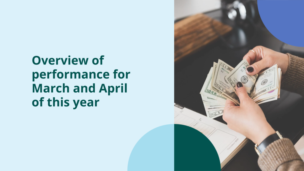 Overview of performance for March and April of this year